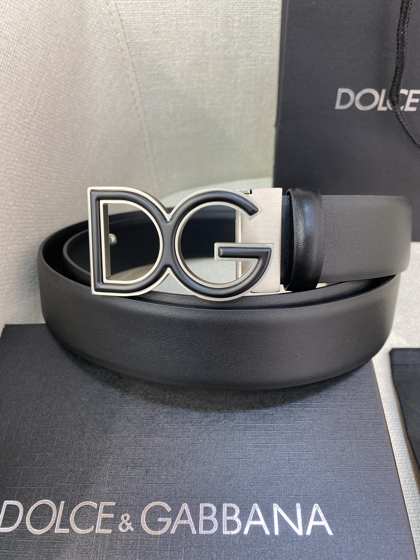 D&G Luxury DG Buckle leather Belt 3.5cm