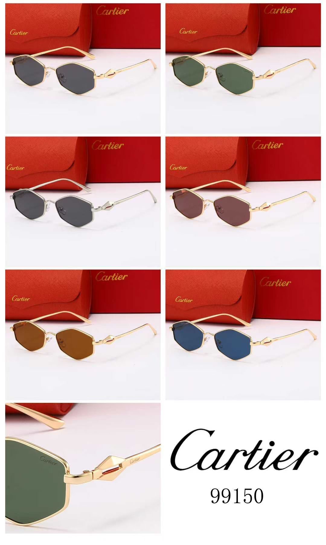 Cartier Hexagonal Full-Rim Sunglasses Top quality - KAIROO
