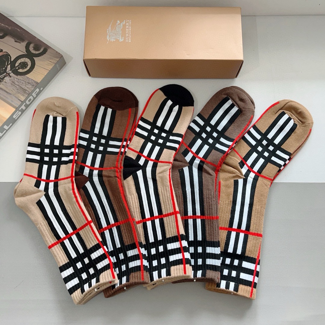 Burberry Socks 5-Pack - KAIROO