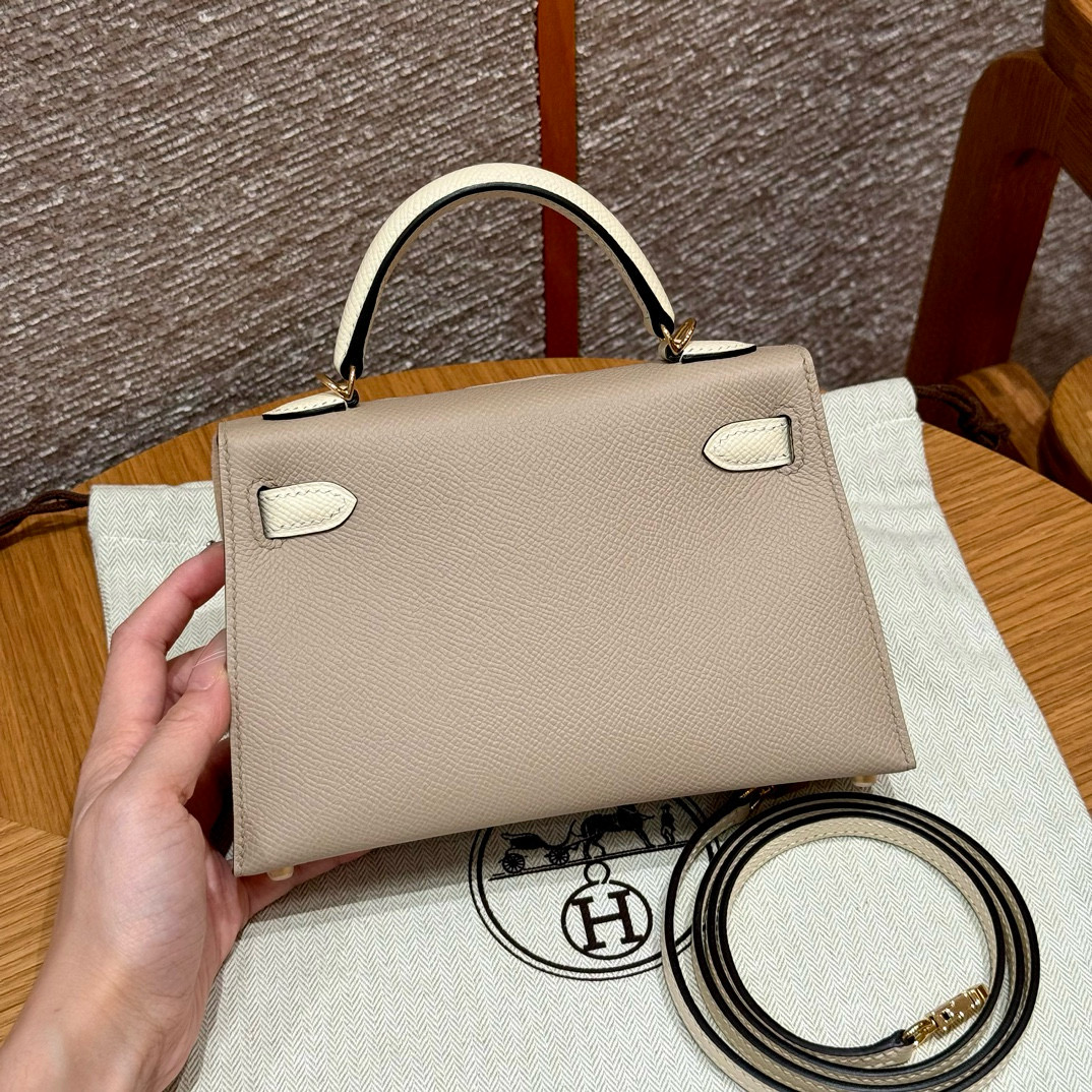 Hermes Bicolor Trench and Nata  Epsom Mini Kelly 20 II