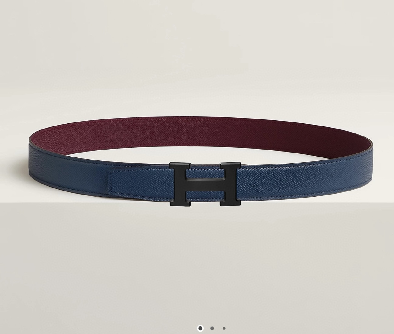 Hermes H Buckle Reversible Leather Belt 32mm