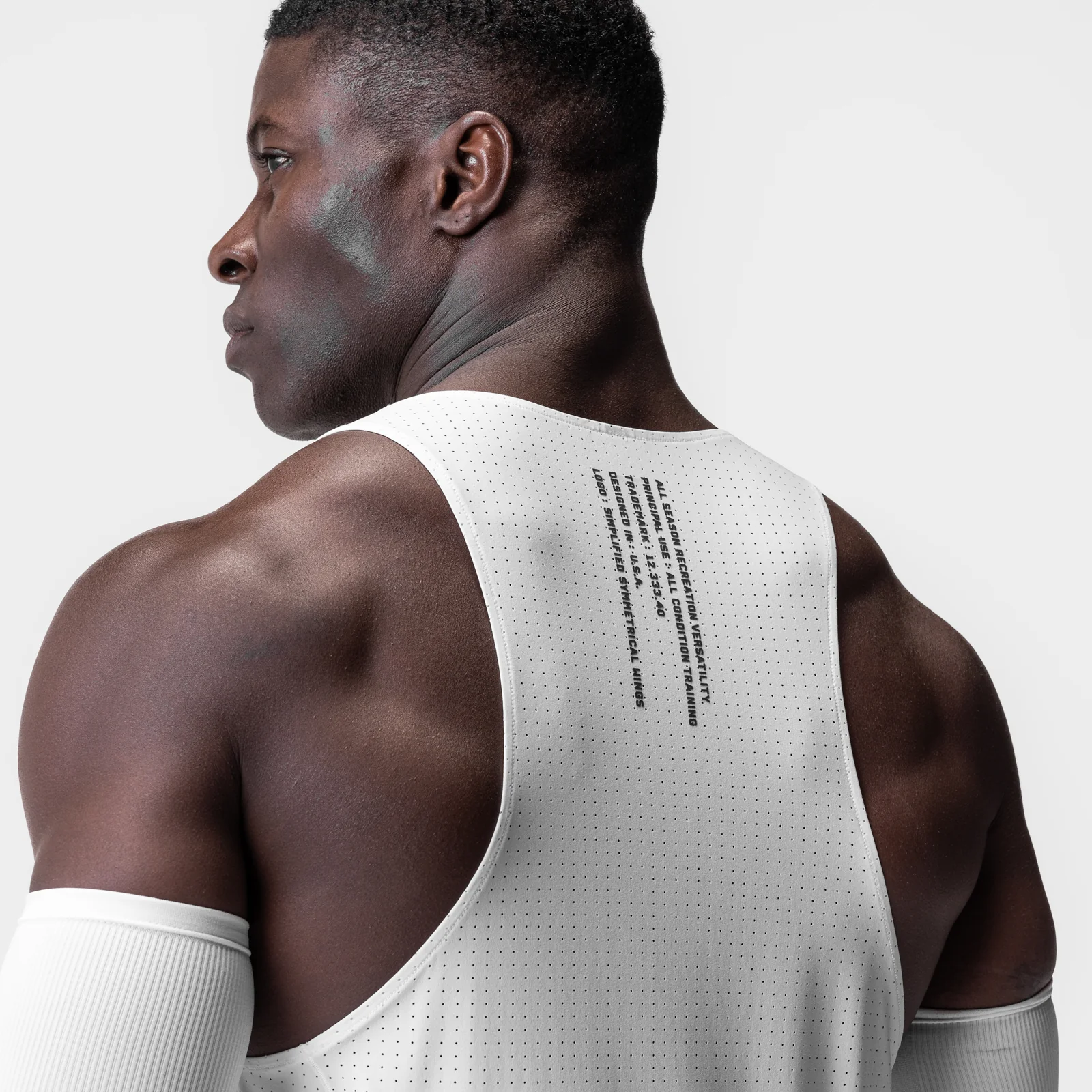 0949. Laser-Vent Singlet Tank - White