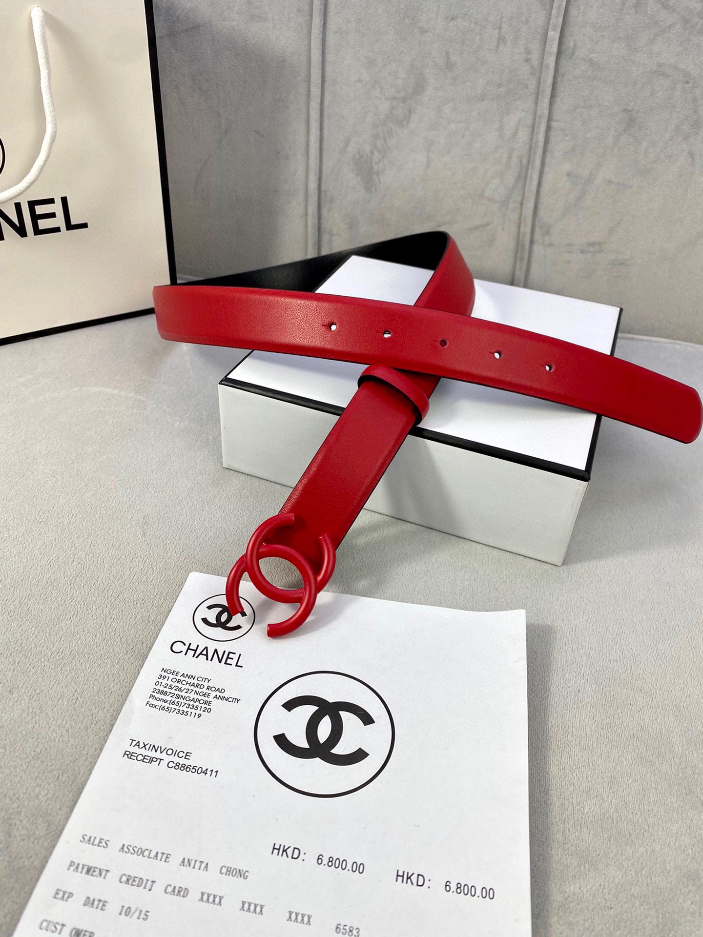 Chanel Classic CC Buckle Reversible Belt 3cm