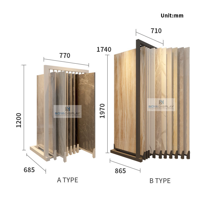 Ceramic Tile Display Rack 24*48 600*1200 60*120 Size Sample Wall Tile Display Stand Tile Holder