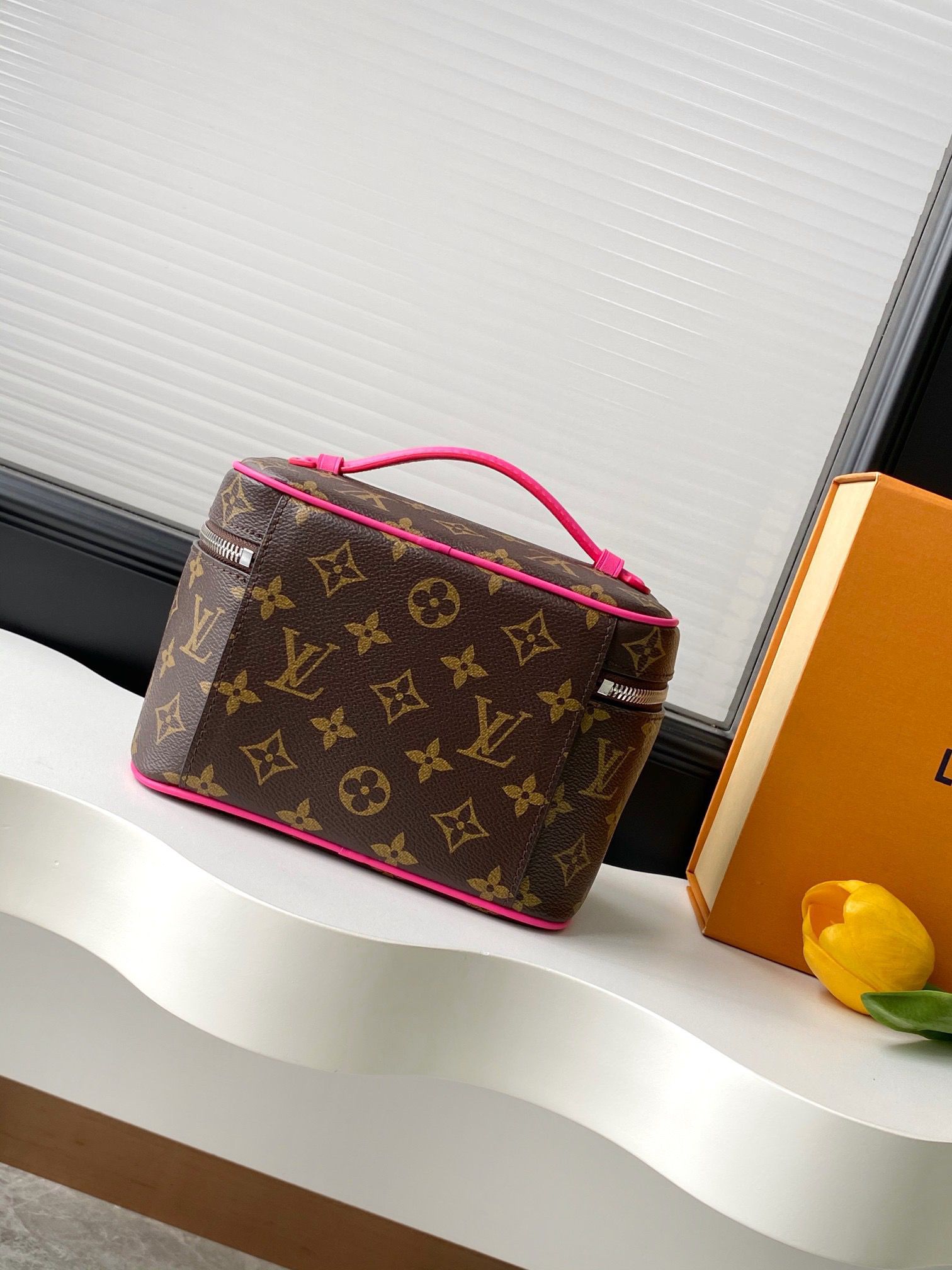 Louis Vuitton LV Makeup Box Nice Mini Pondichery Pink M12650