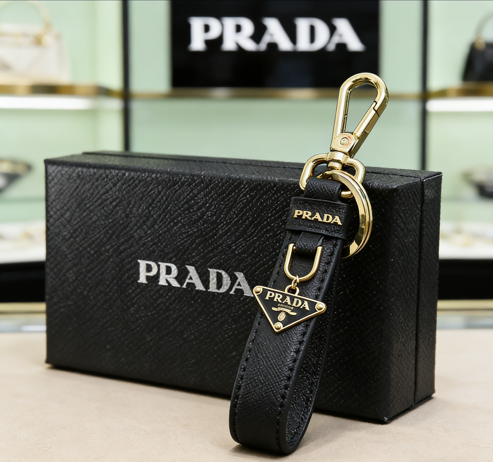 Prada Saffiano Key Chain