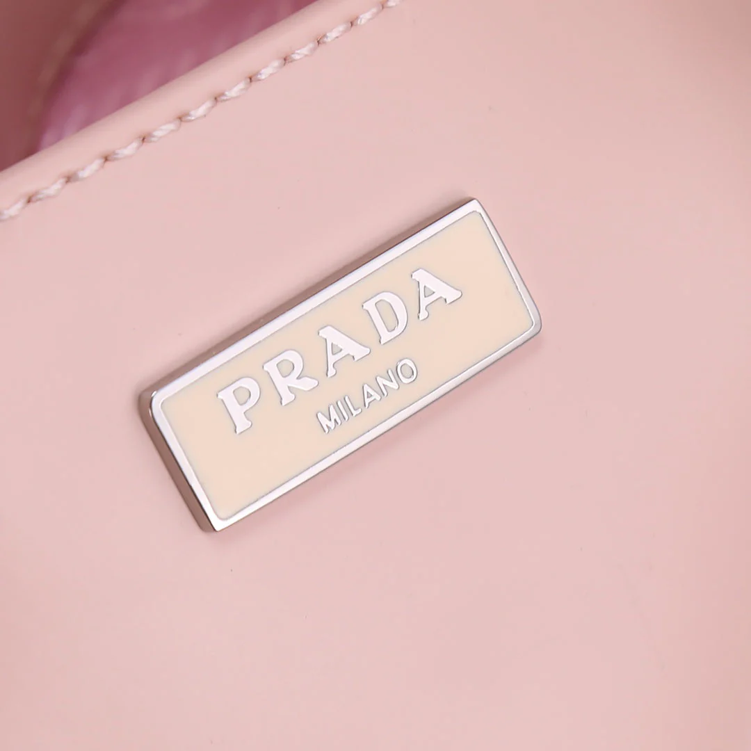 Prada 23 BAG IN LIGHT PINK CALFSKIN SILVER HARDWARE