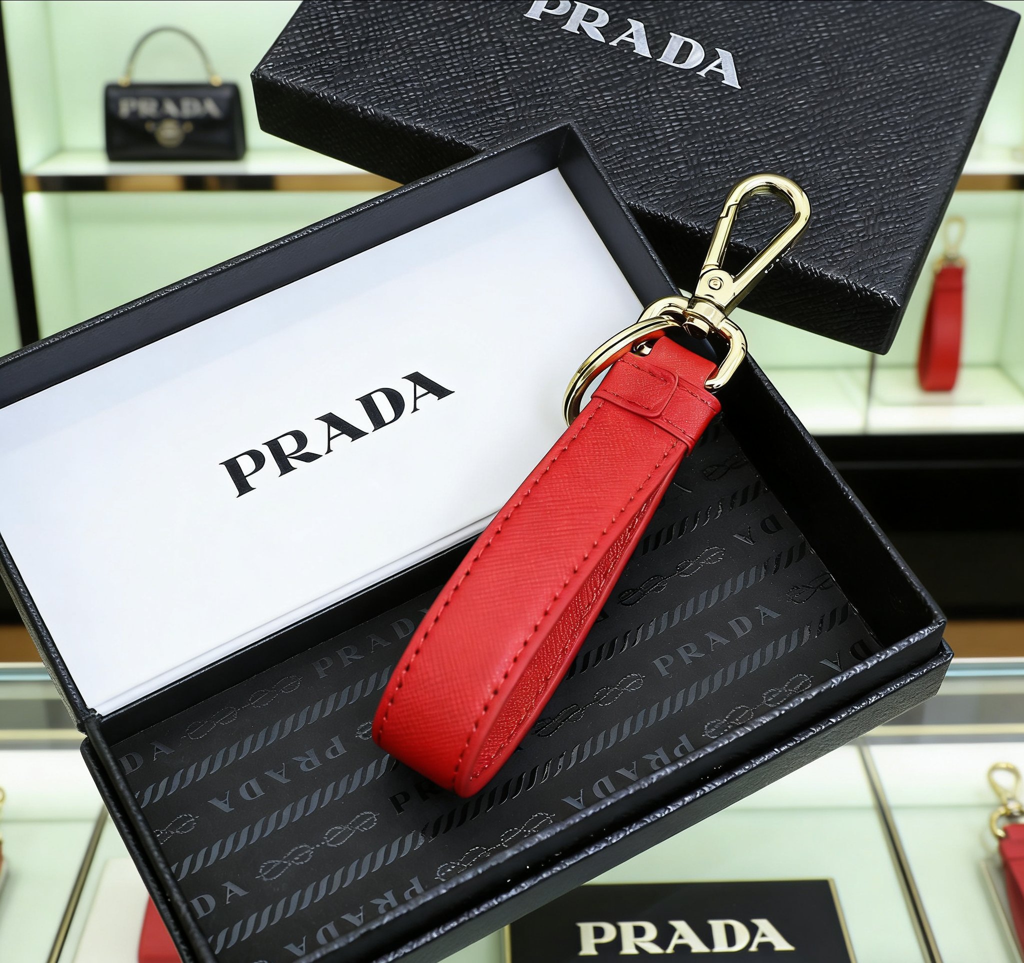 Prada Saffiano Key Chain