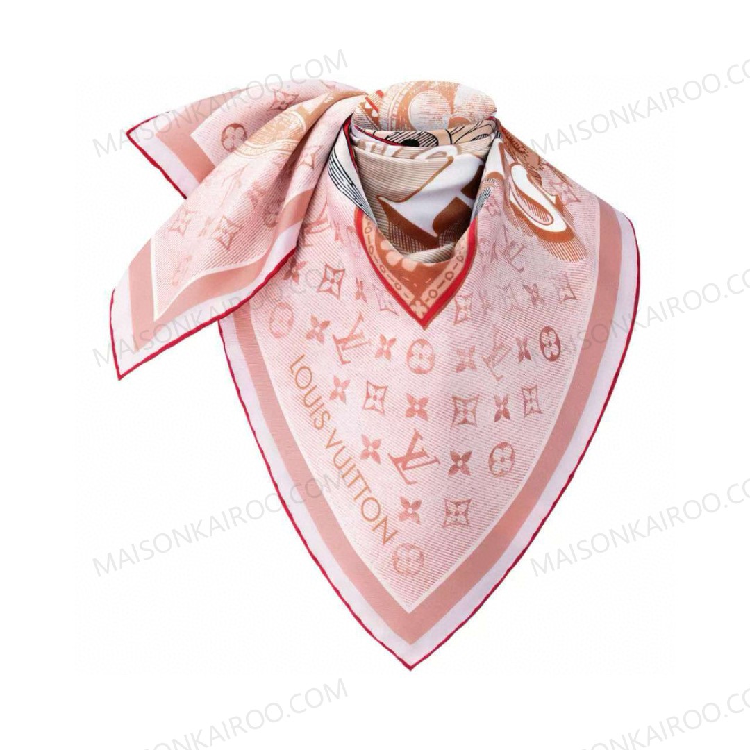 Louis Vuitton LV Vintage Coin Address 90 Square Scarf - KAIROO