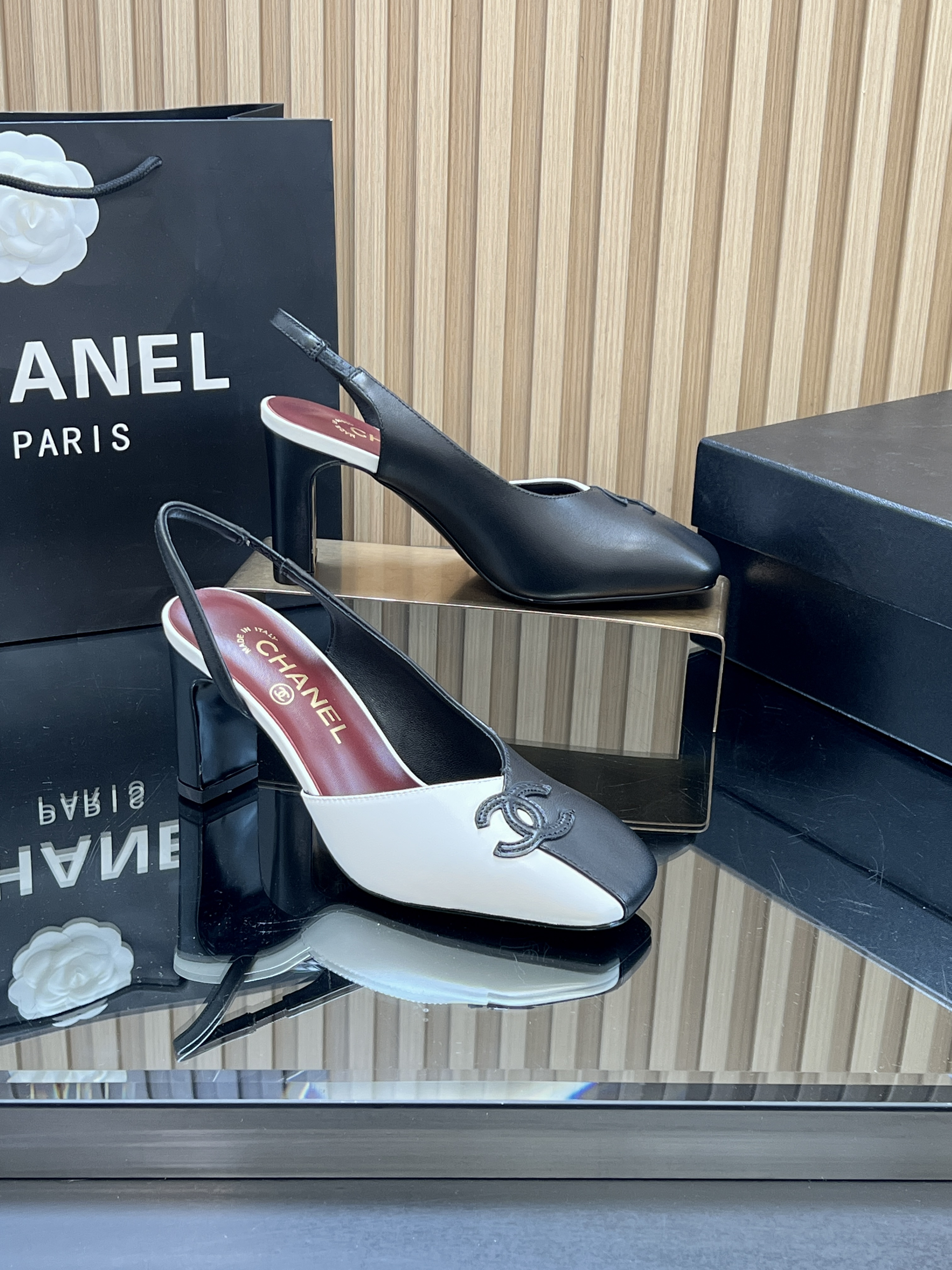 Chanel Leather Slingback