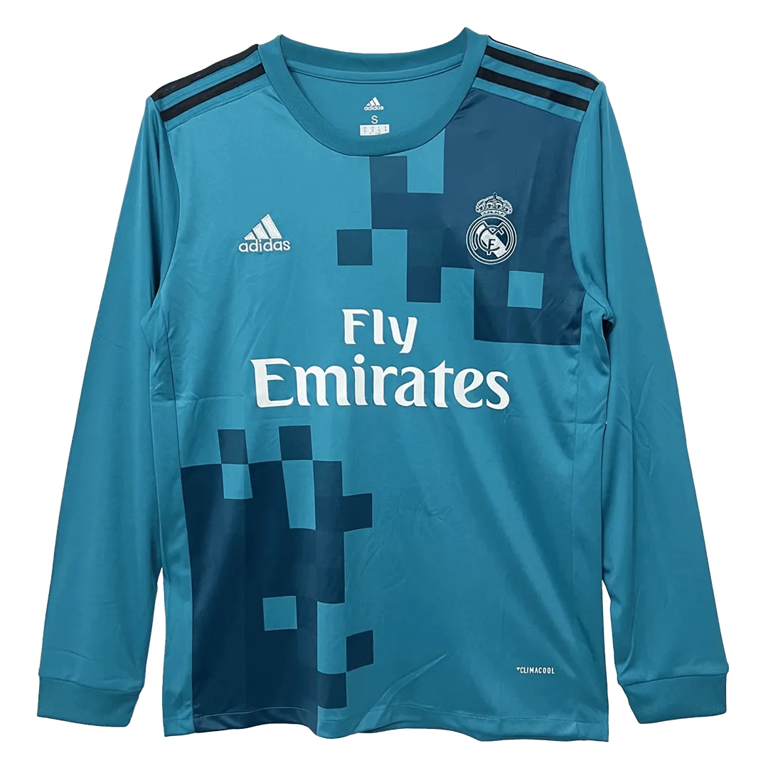 2017/18 Real Madrid Retro Long Sleeve Jersey Third Away