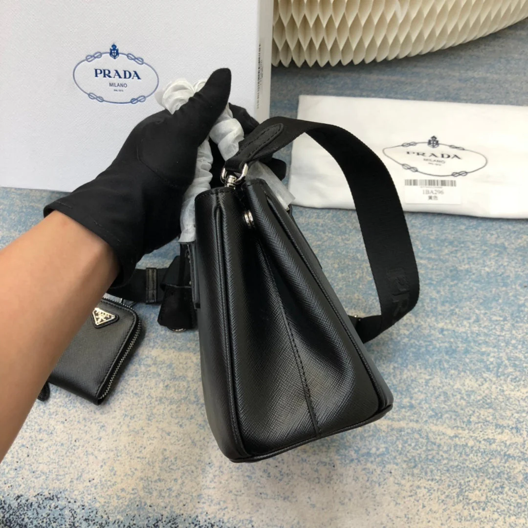 Prada MINI 23 BAG IN BLACK SAFFIANO LEATHER