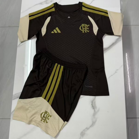 2025/26 Kids Flamengo Pre-Match Jersey Dark Kit 16-28