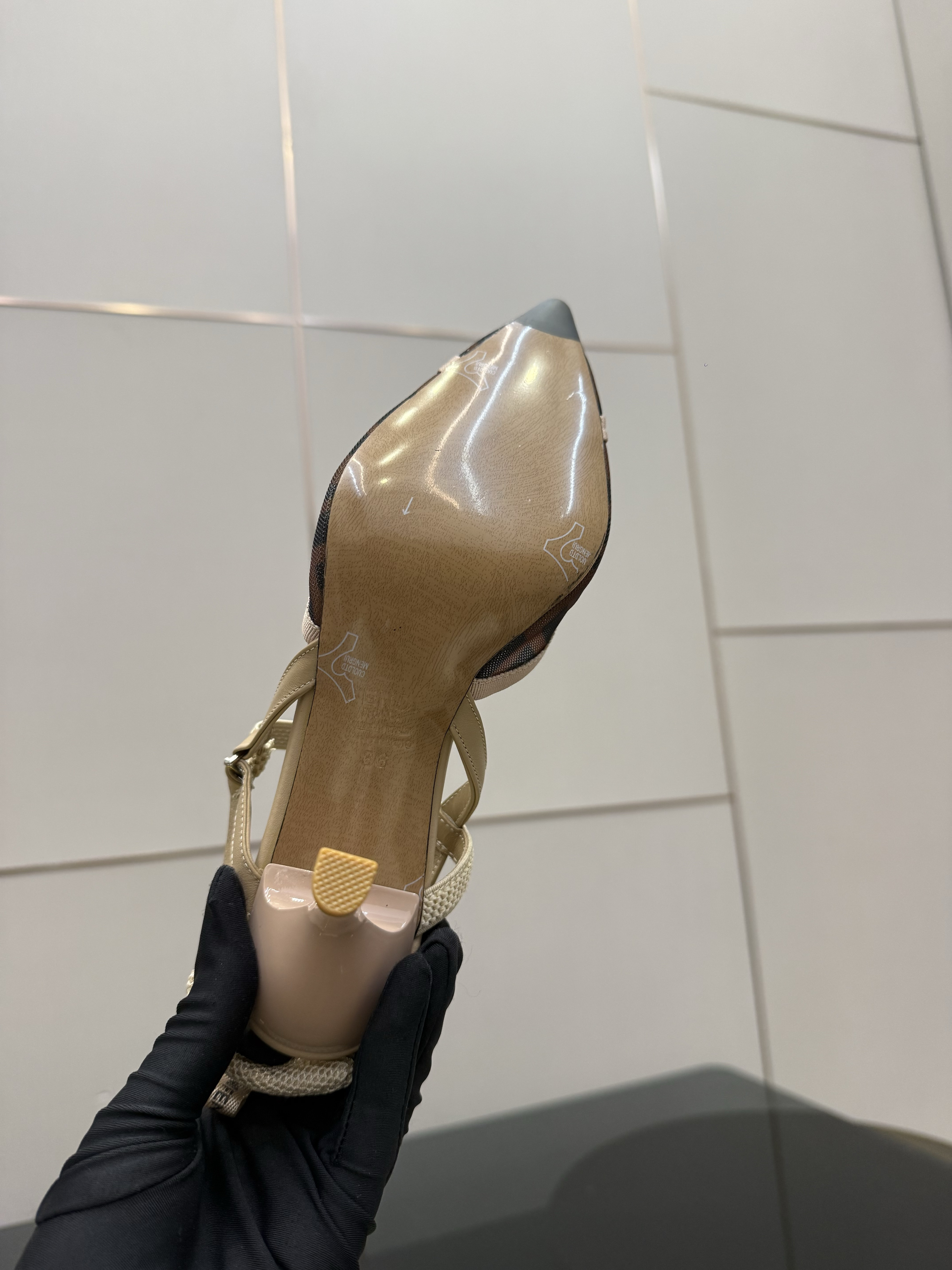 Fendi Women's Mesh FF Slingback Pump