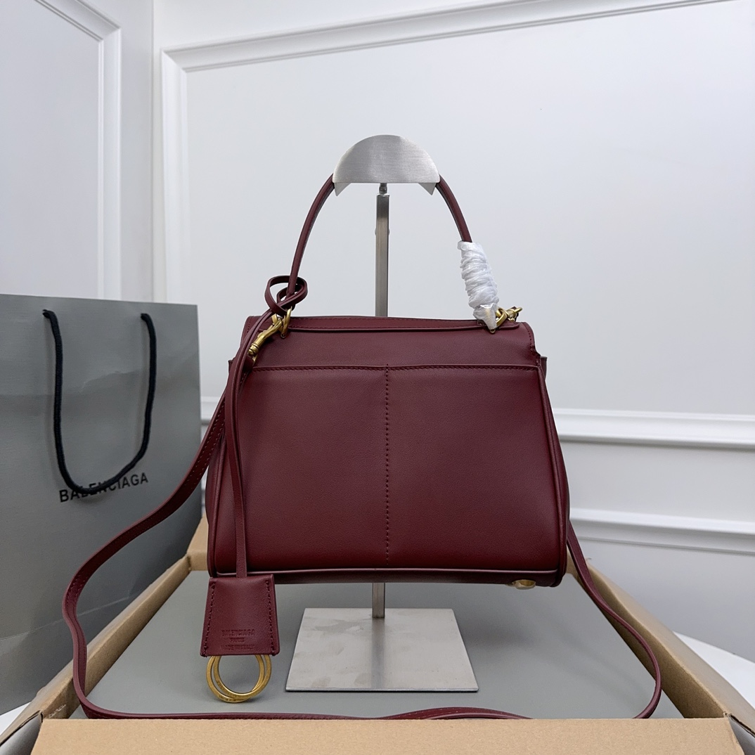 𝐁alenciaga Women's Rodeo Handbag Mini in Burgundy