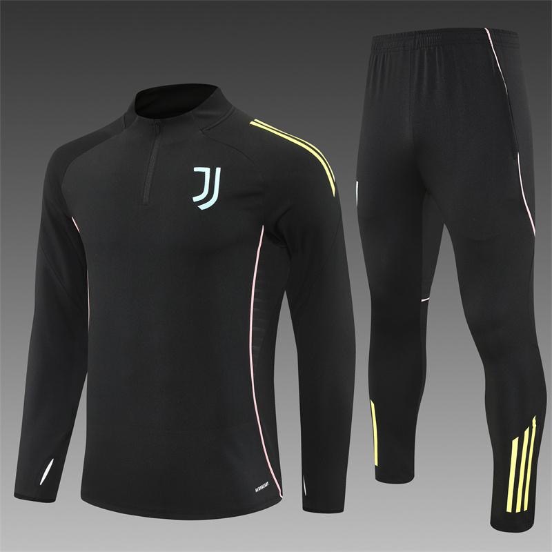 25/26 Juventus Black Half-Zip Training Kit Adult/Children's Size