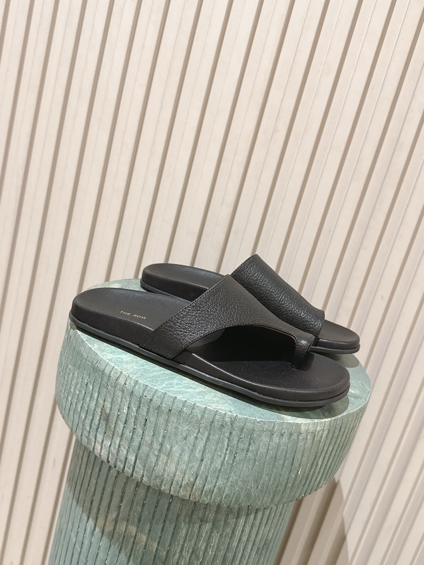 The Row Leather Beach Flip-Flop