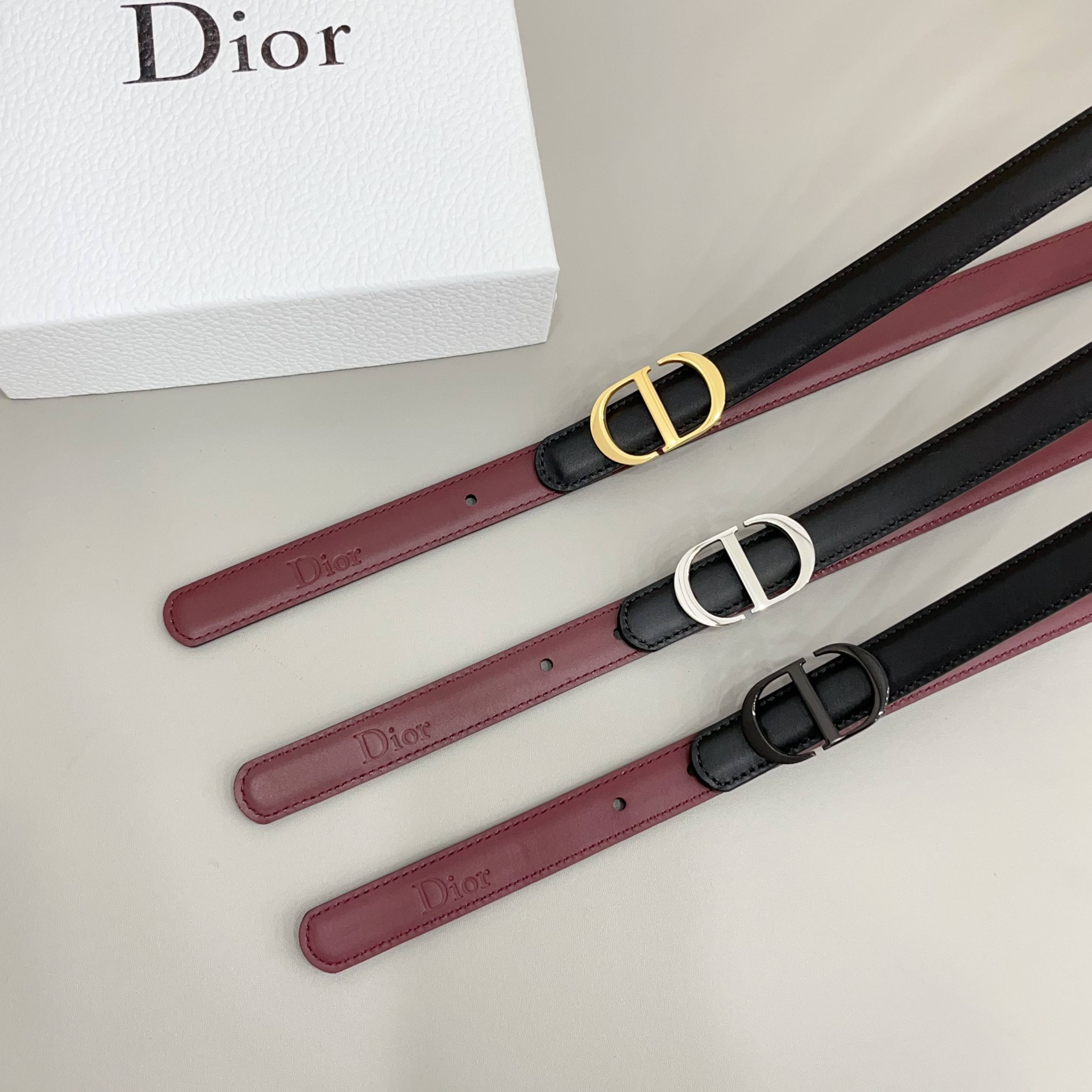 Dior CD buckle Small Reversible Belt 2cm