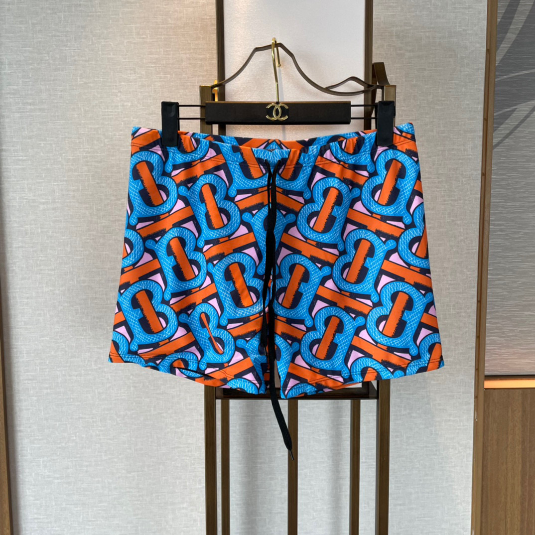 Burberry Multi-color Allover TB Monogram Print Drawstring Swim Shorts/ 10A - KAIROO