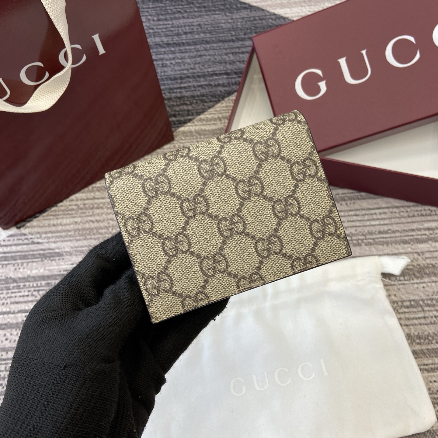 Gucci Bi-color GG Marmont small wallet 841358
