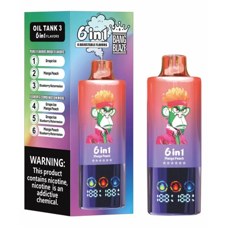Bang Blaze 100K Disposable Vape 6 in 1 Flavors (5%, 100000 Puffs)