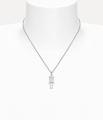 Trendy Silver Skeleton Bear Pendant Necklace for Women – Cute Gothic Aesthetic, Y2K Grunge Jewelry for Party & Daily Wear