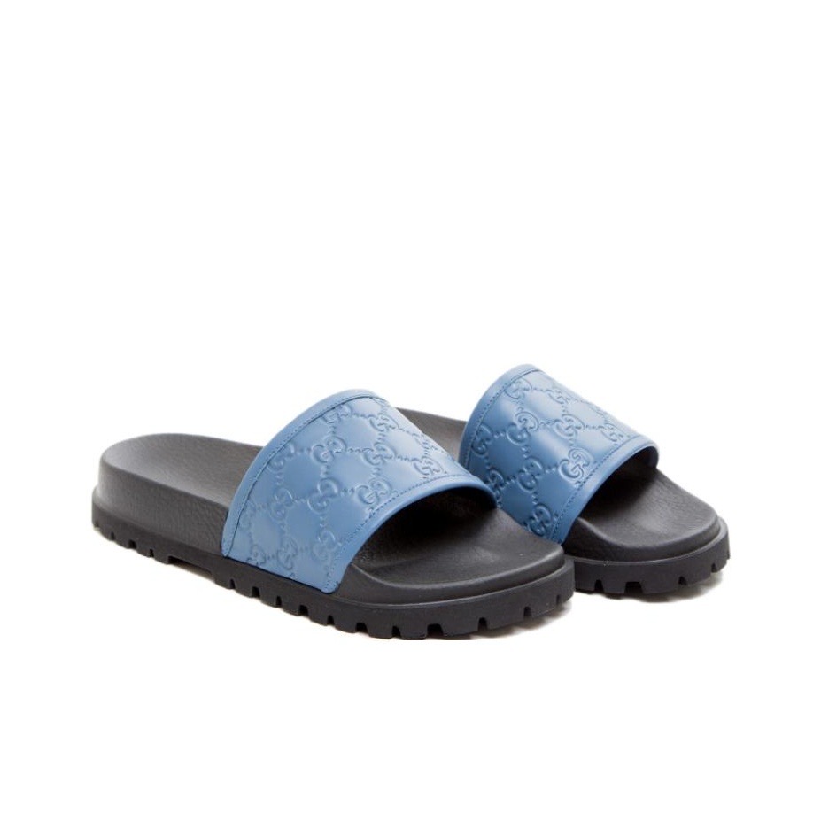 Gucci Men's GG Leather Slippers