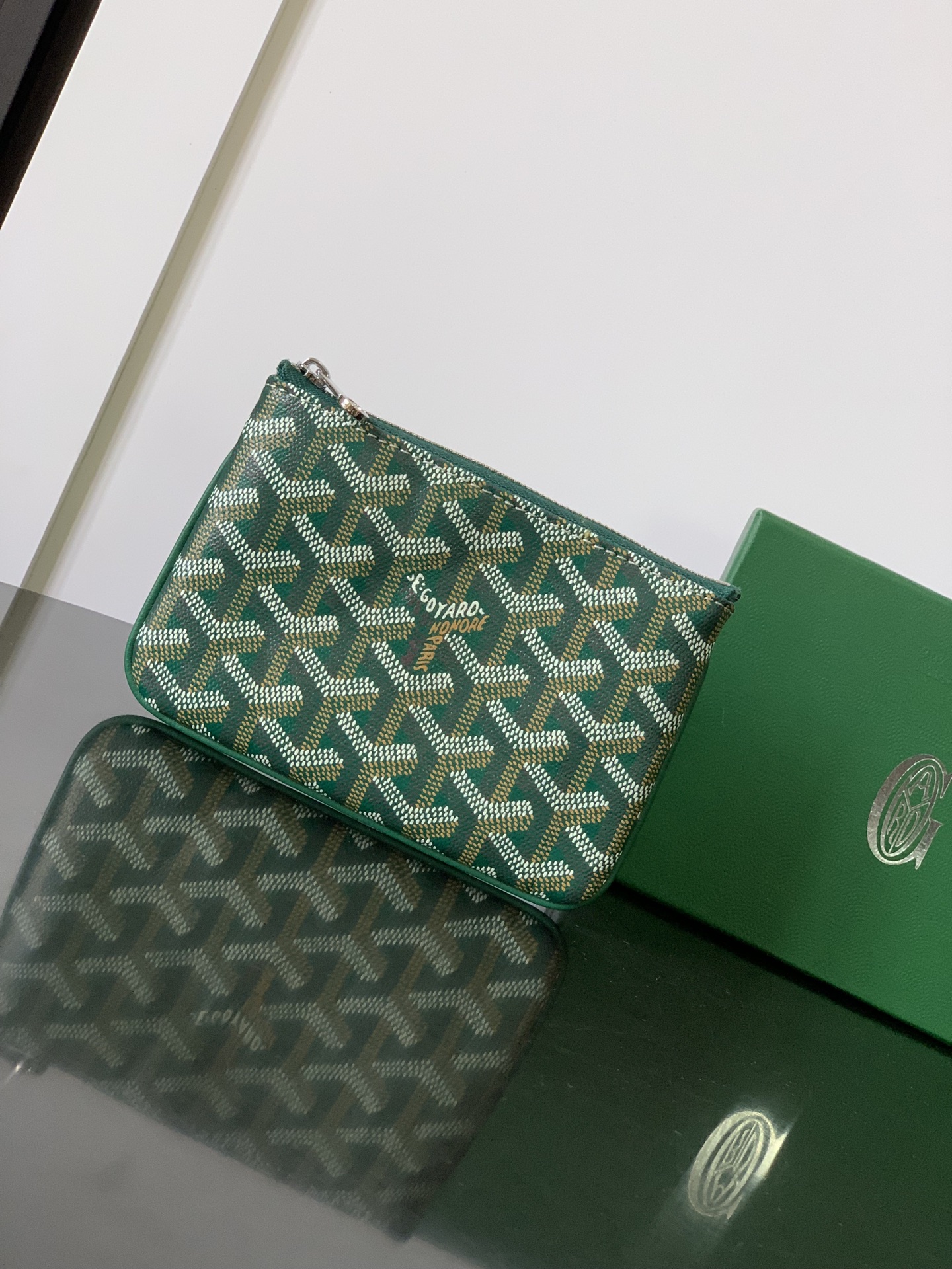 Goyard Sénat Mini Pouch in Green