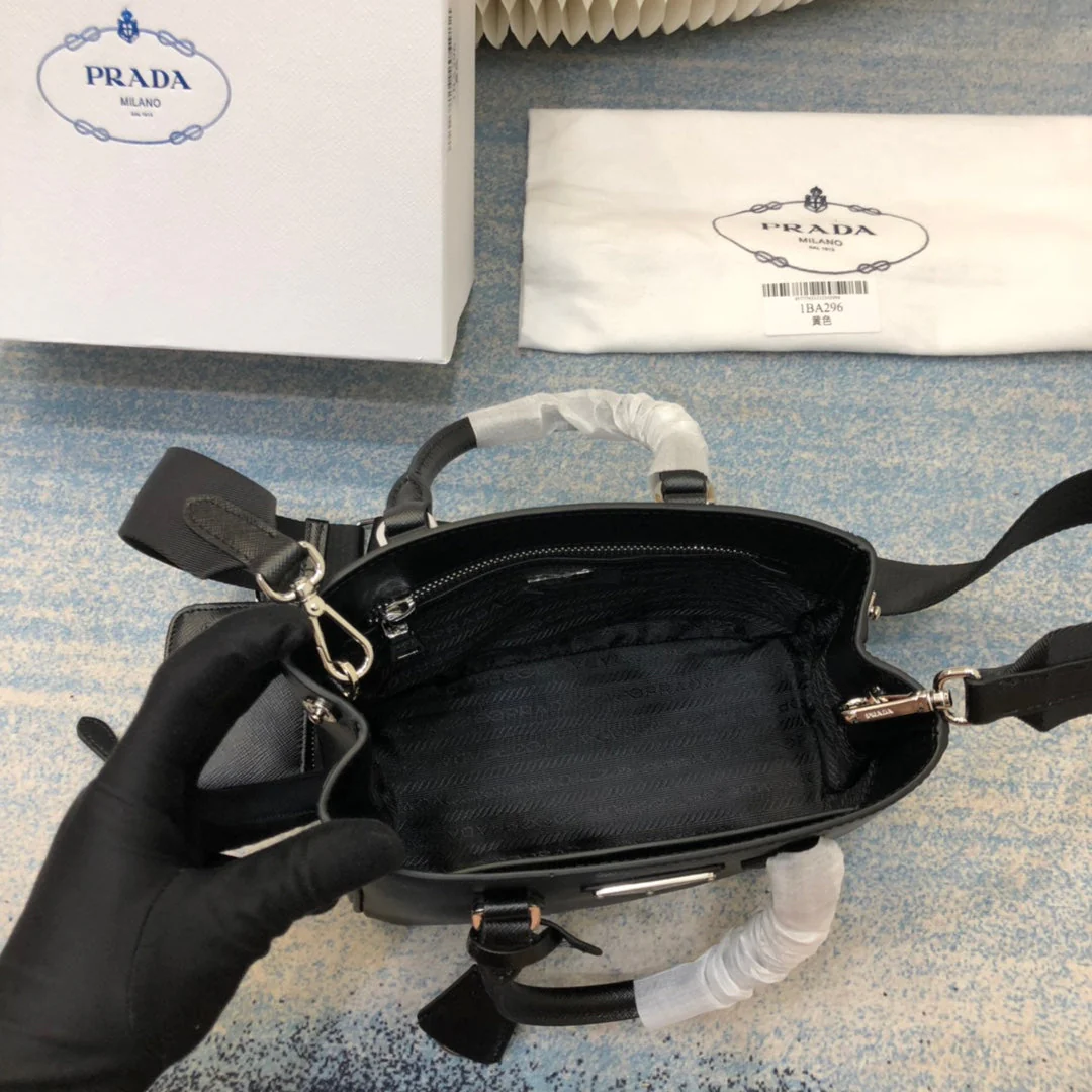 Prada MINI 23 BAG IN BLACK SAFFIANO LEATHER