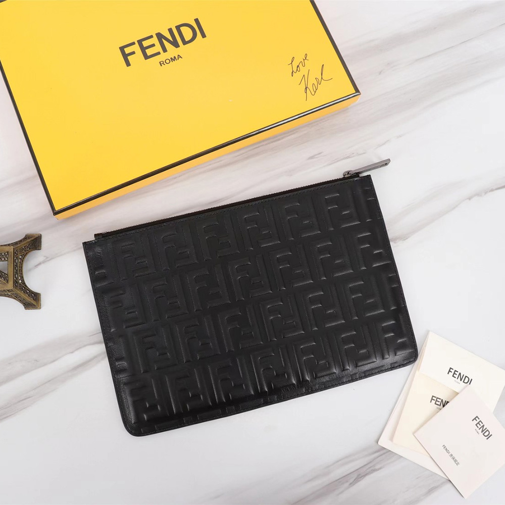 FENDI Printed Canvas Clutch card holder wallet
