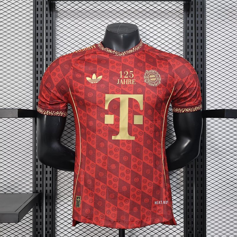 Player Version 25/26 Bayern Munich 125Th Anniversary Red Jersey S-2XL