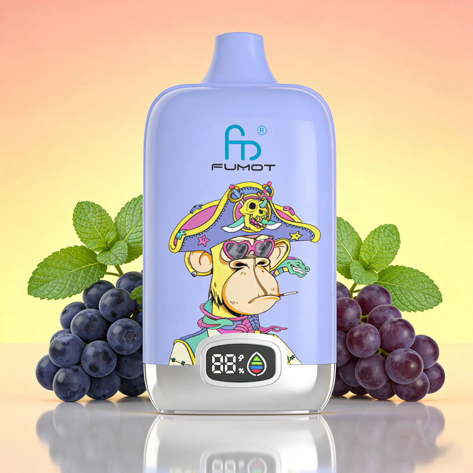 FUMOT Digital Box 12K Disposable Vape – Grape Mint - Vaba Vape-Shop