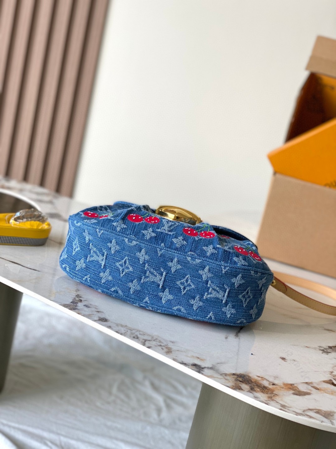 Louis Vuitton LV Denim Monogram Cherry Crossbody Bag