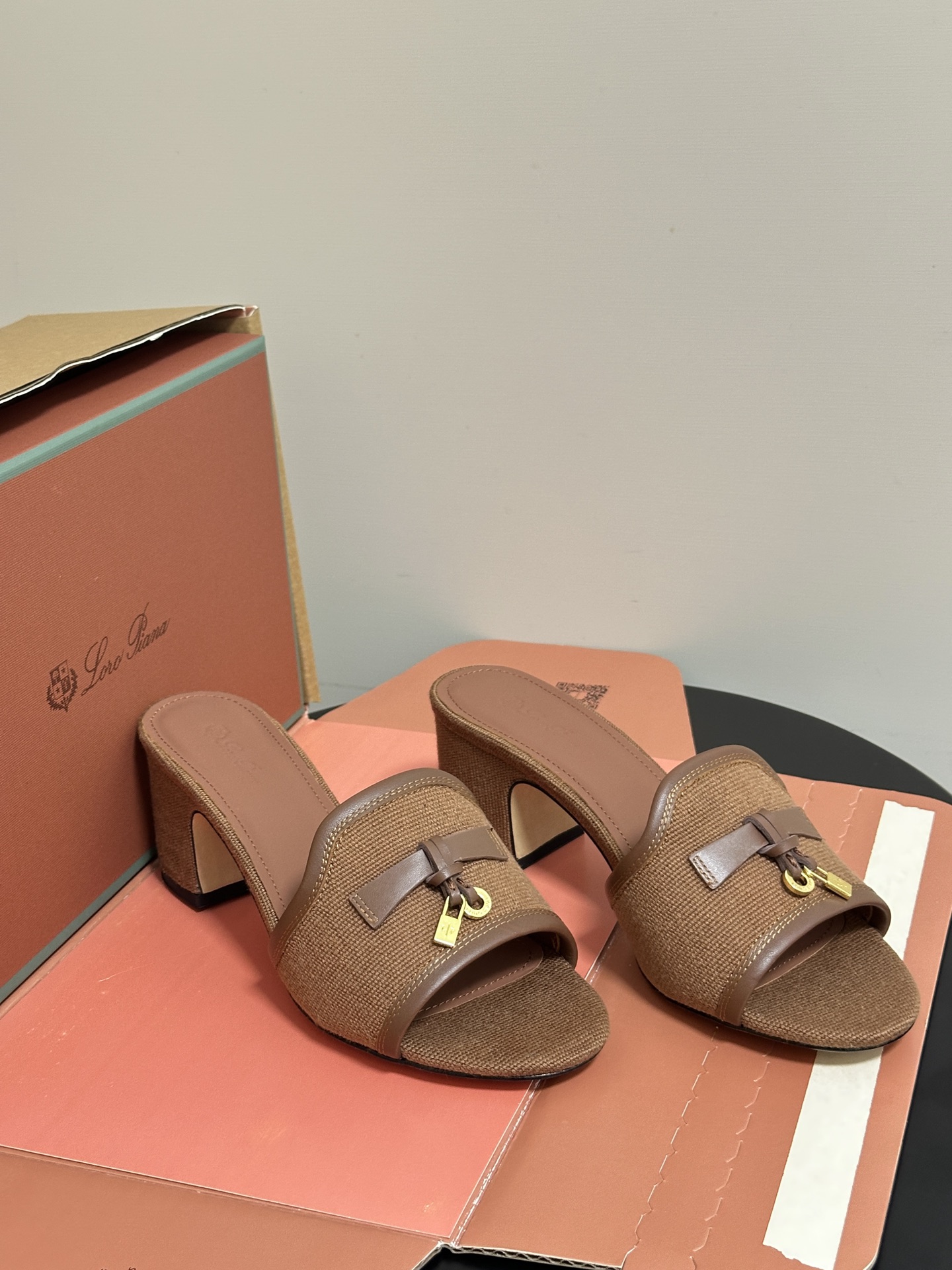 Loro Piana Women's Suede Heeled Slides