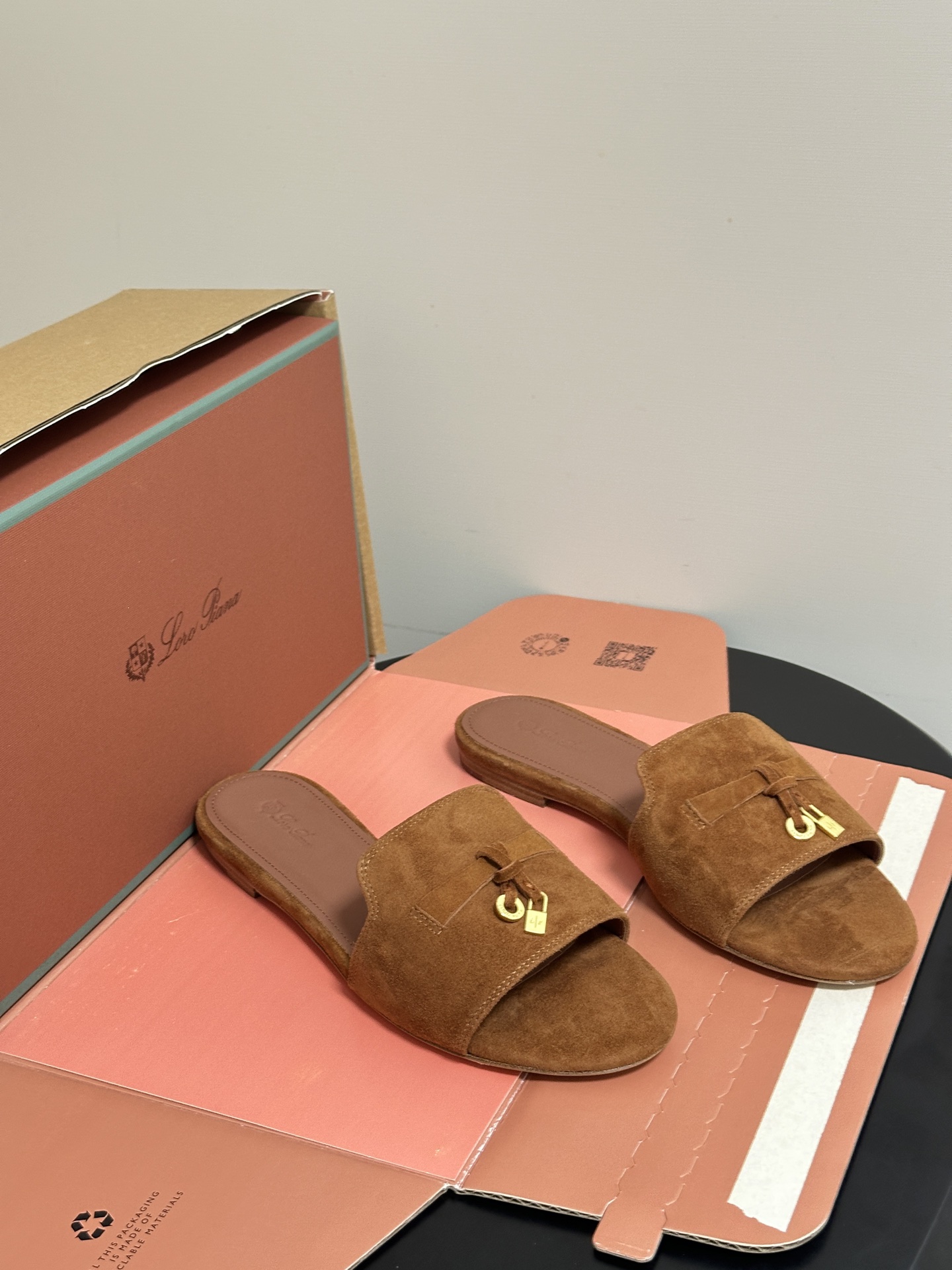 Loro Piana Women's Suede Flat Slides