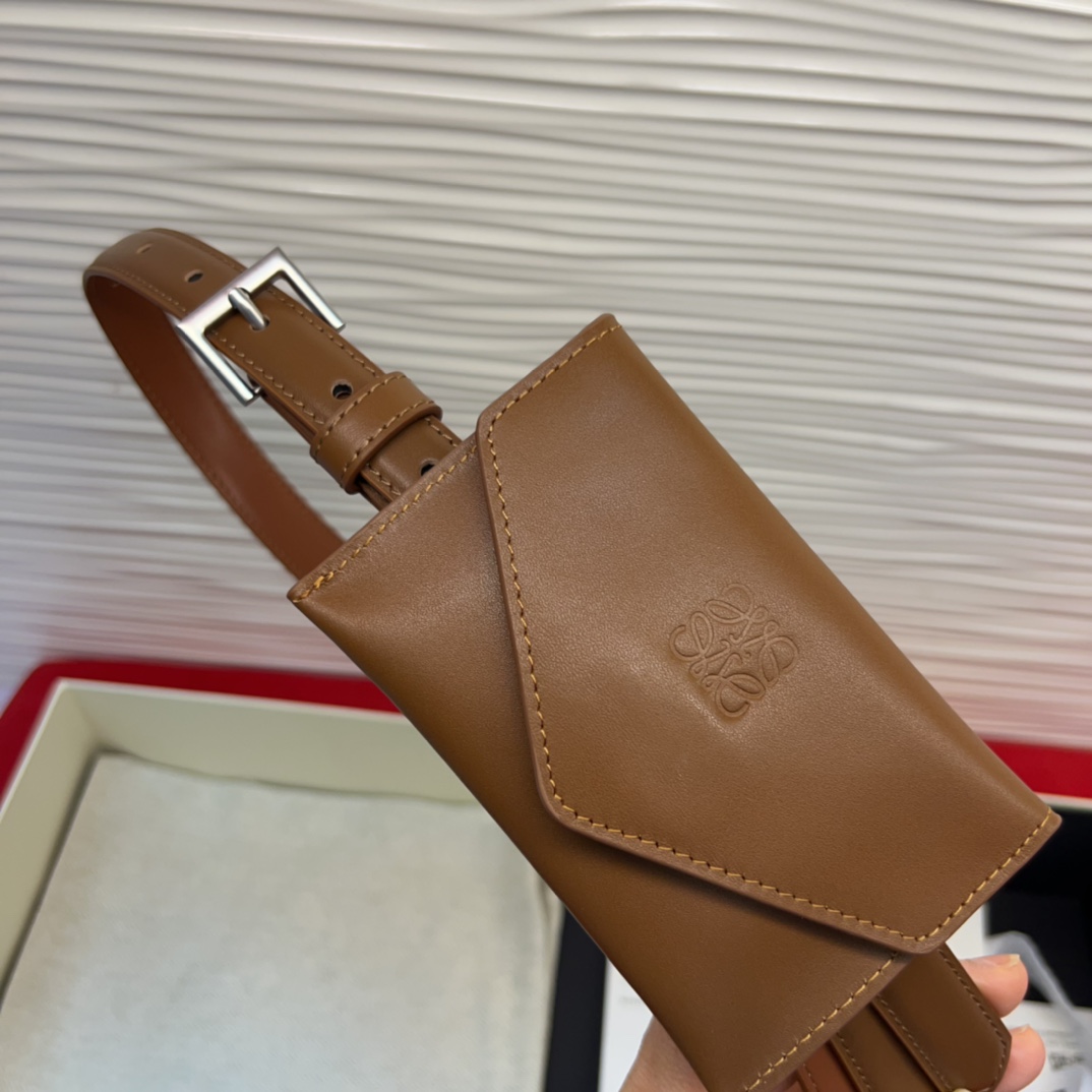 Loewe Anagram Leather Belt 2.0cm with Pouch