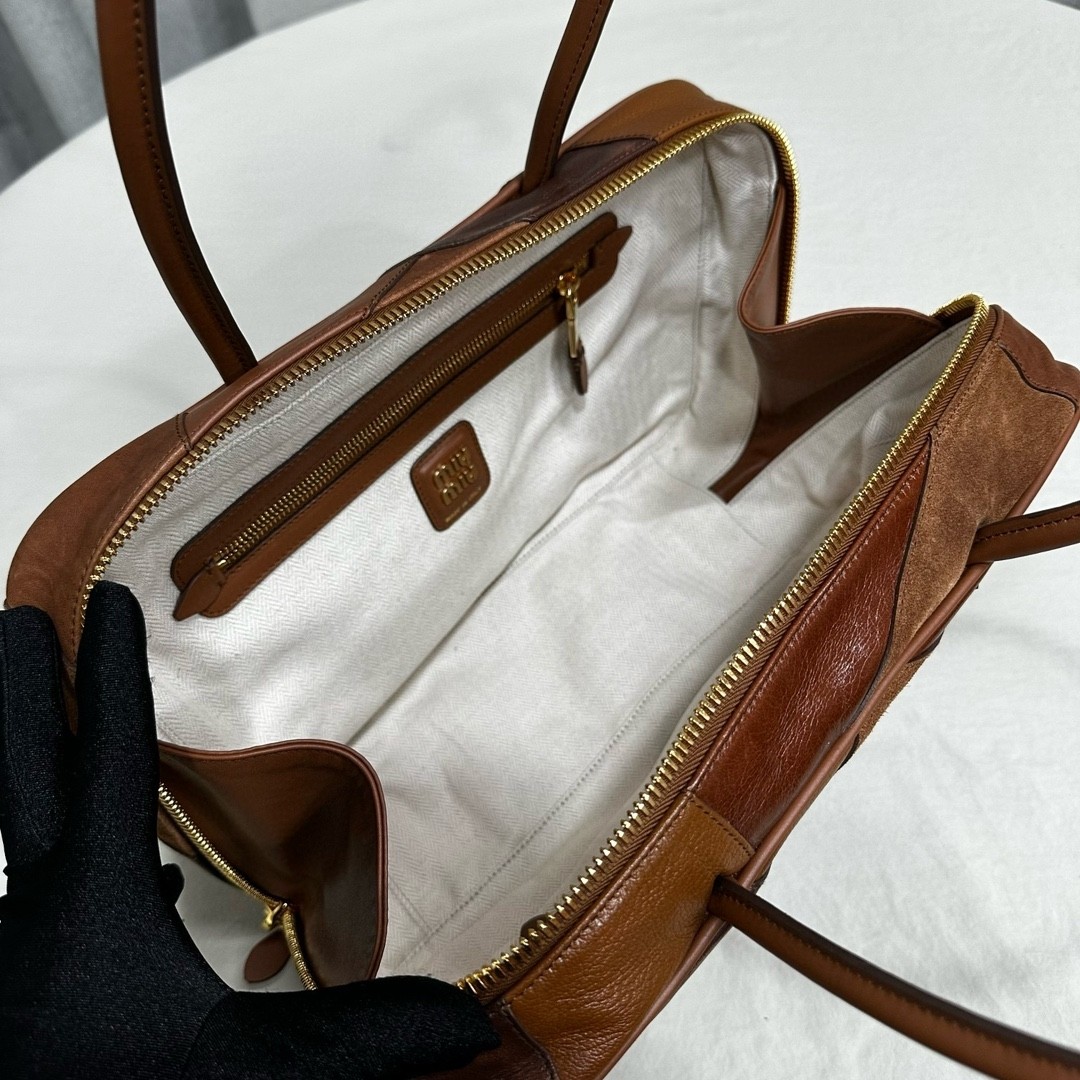 Miumiu Beau bag with leather patches