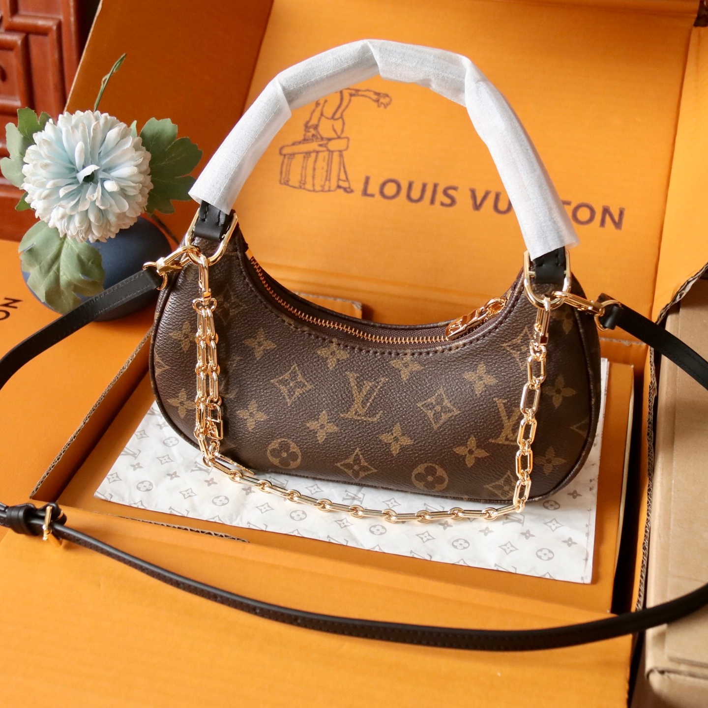 Louis Vuitton LV Bags  Catchy Monogram M25223(10A Mirror Version)