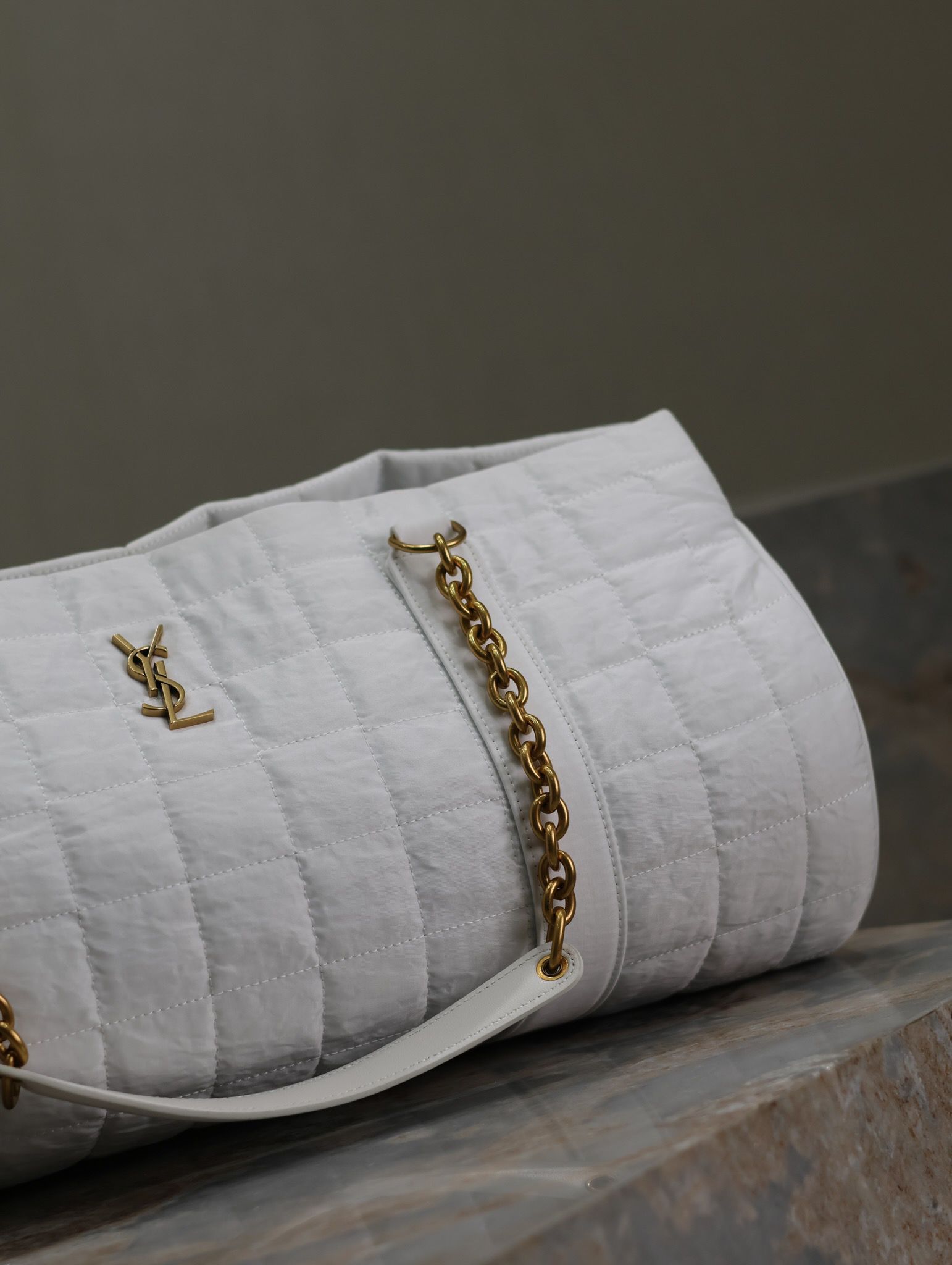 YSL Saint Laurent Gloria quilted Travel Tote bag