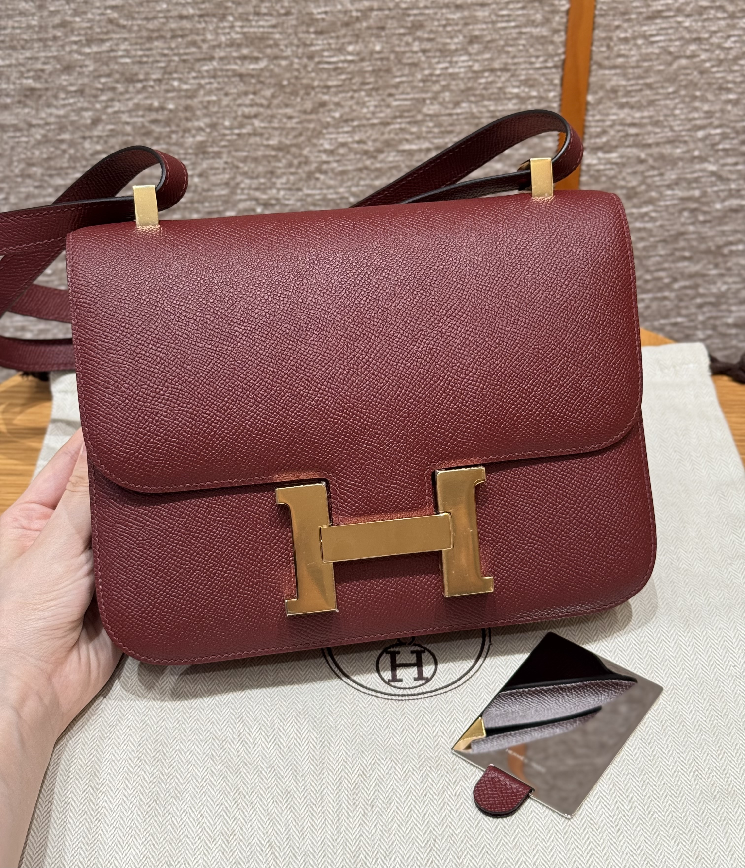 Hermes Rouge H Epsom Constance 24
