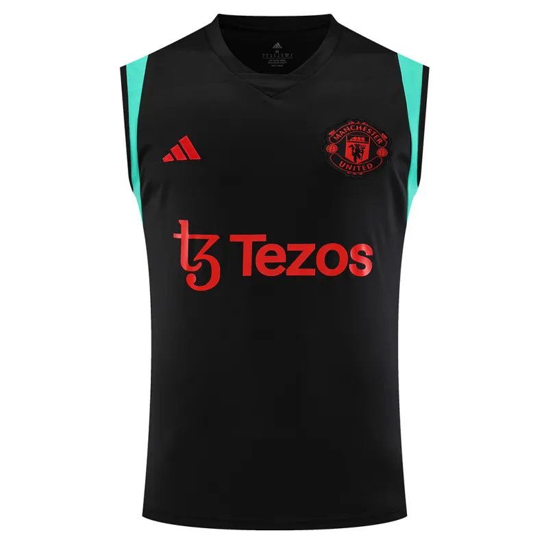23-24 Manchester United Pre-Match Vest Jersey Black