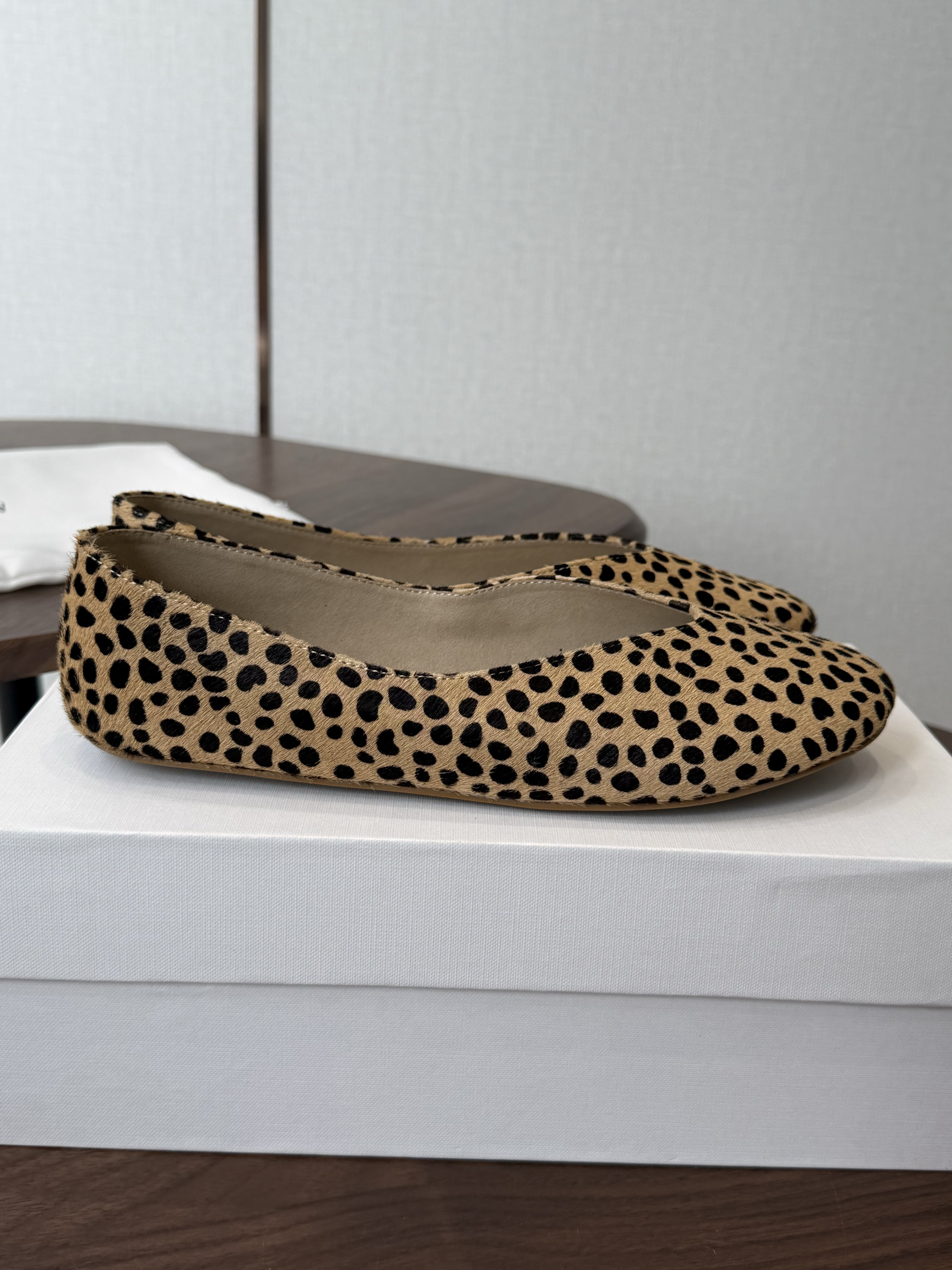 The Row Low horsehair leather Ballet Flat