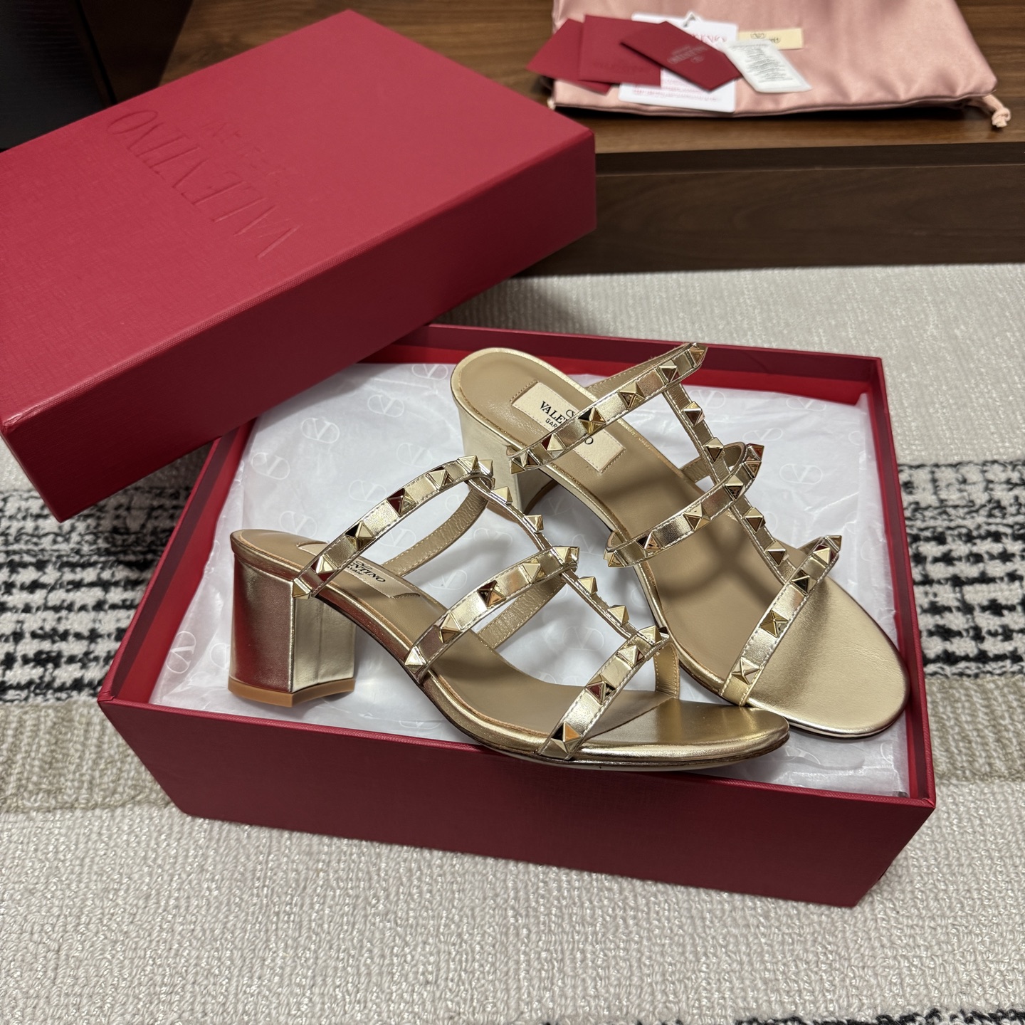 Valentino Rockstud Heeled Mule