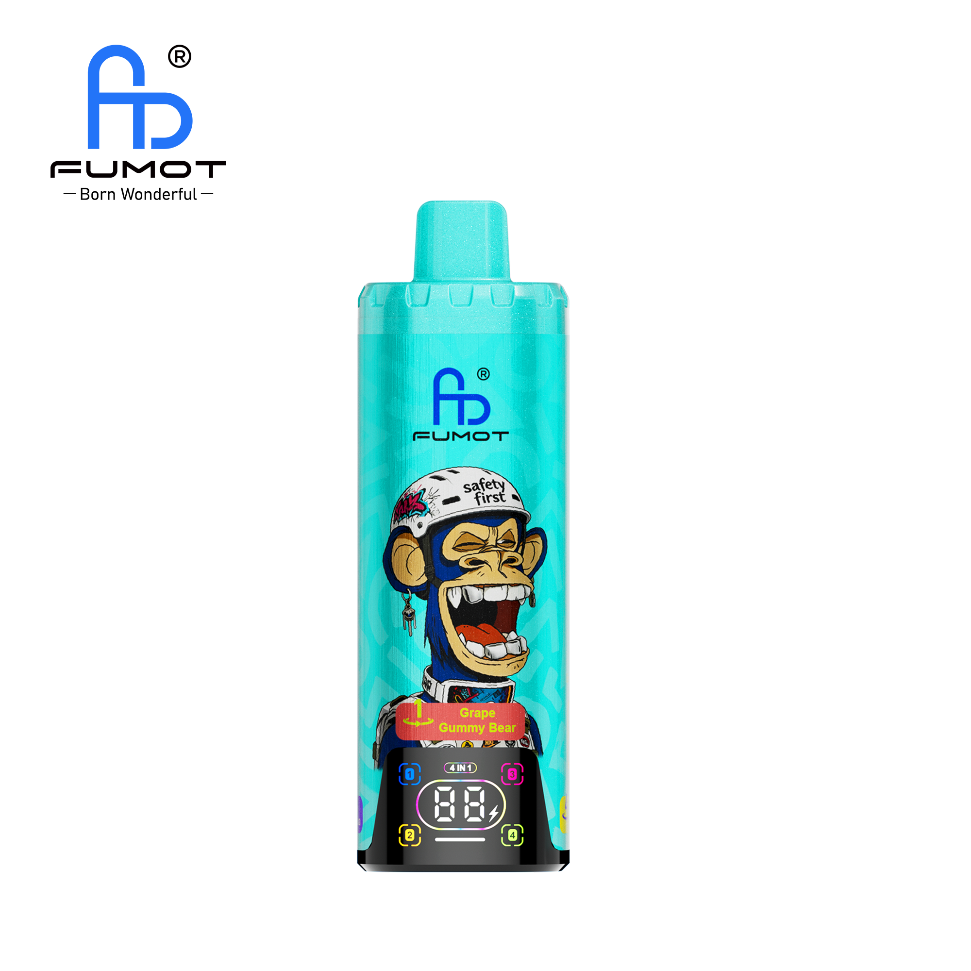 FUMOT 80K 4in1-Grape Gummy Bear&Blueberry Hubba Bubba&Watermelon Bubblegum&Skittles - Vaba Vaba