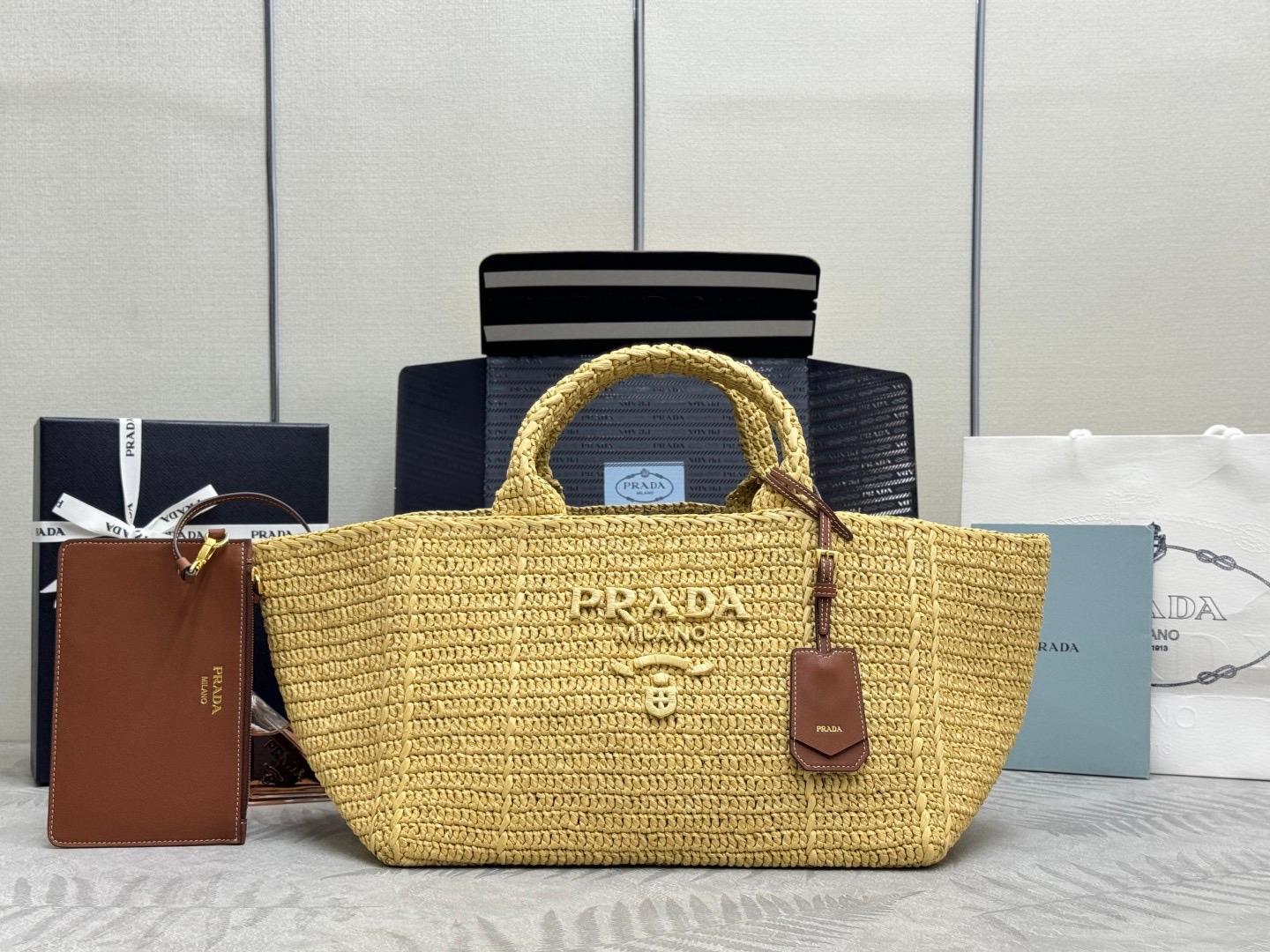 Prada Large crochet tote bag
