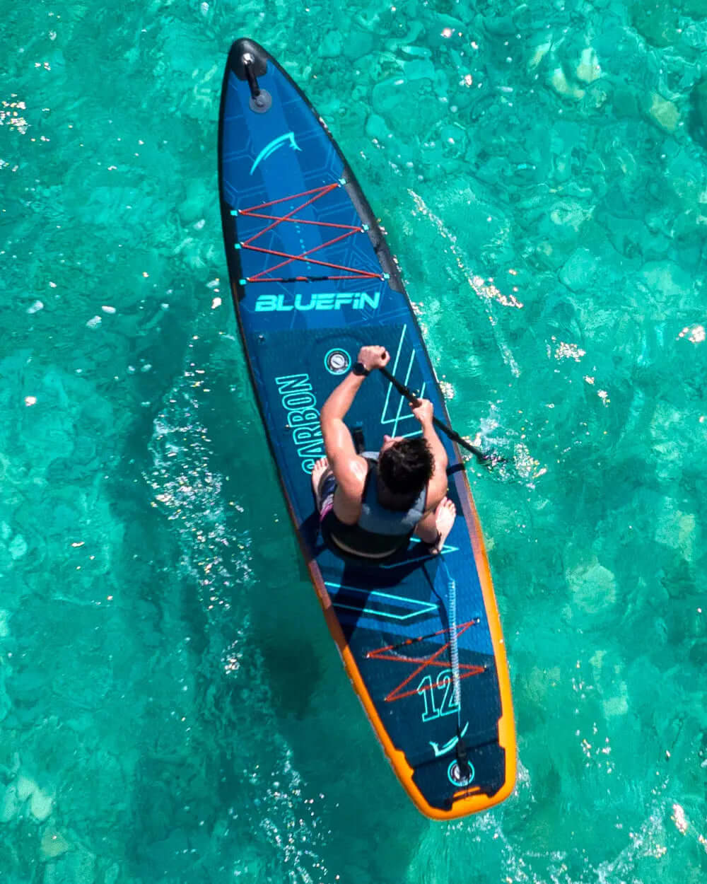 Orange Carbon 12' Premium Inflatable SUP Paddleboard