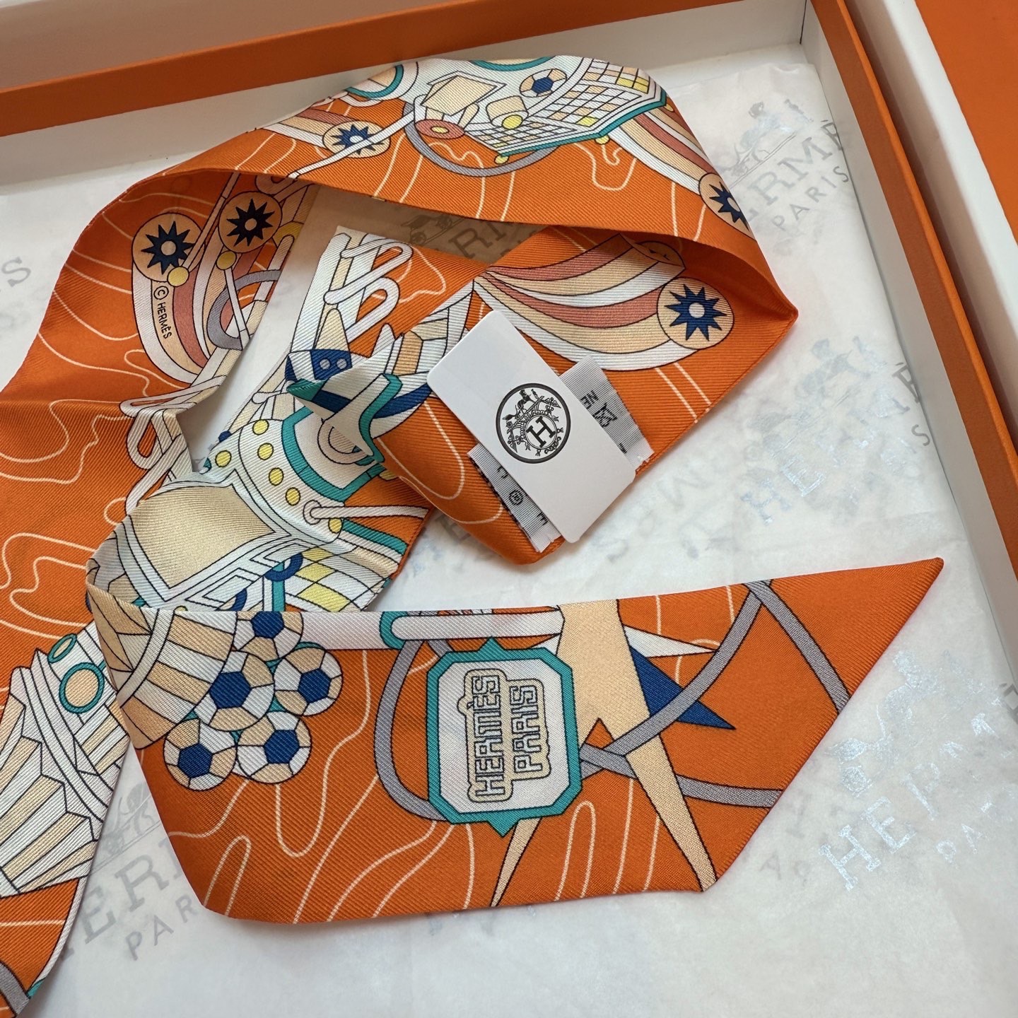 Hermes Silk Twilly Bandeau