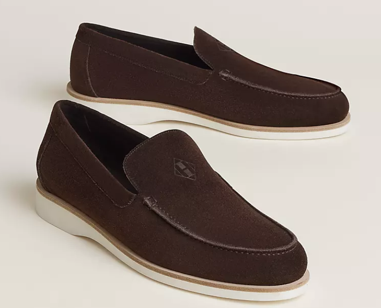 Hermes Men's Suede Low Mocassin