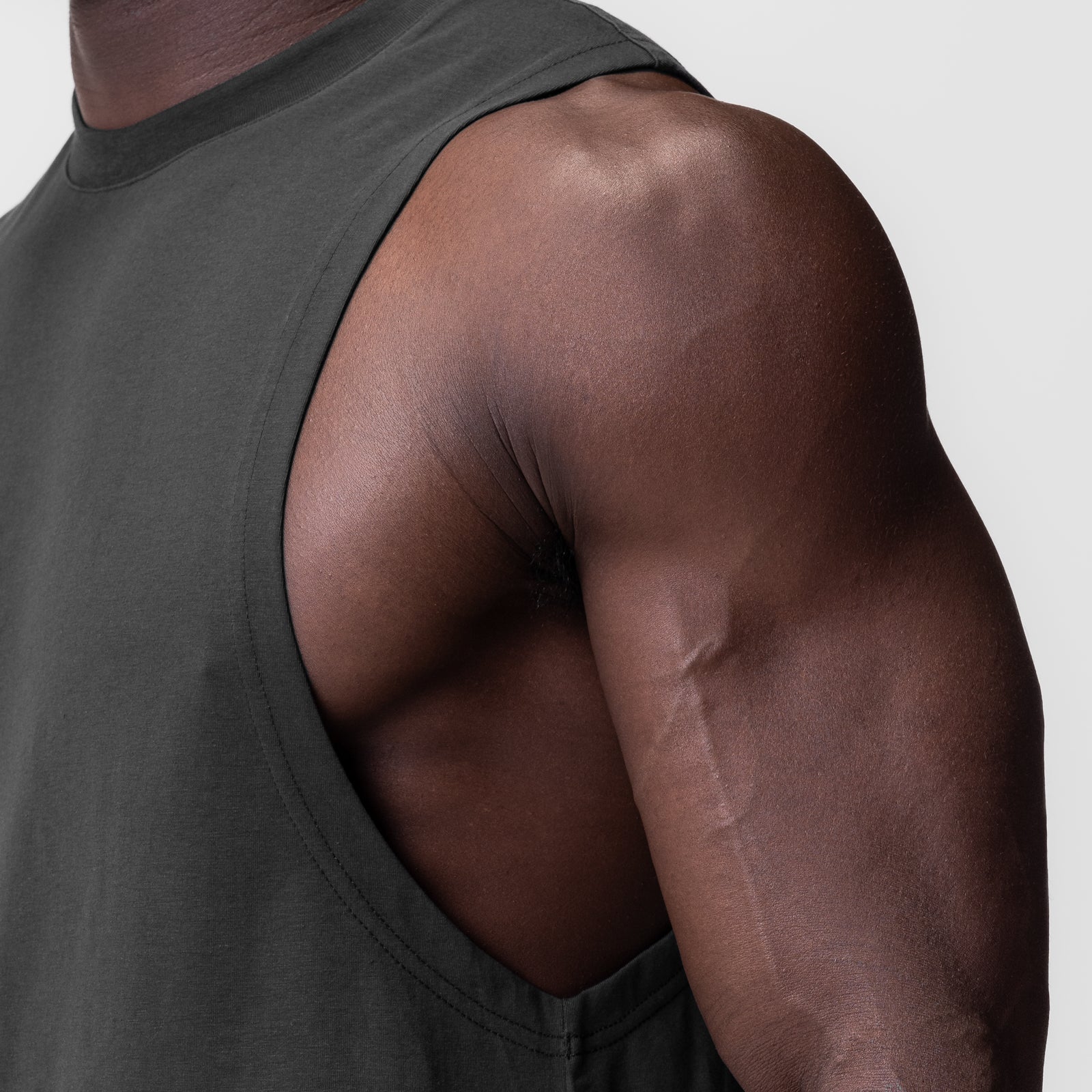 0926. Supima Muscle Tank - Space Grey