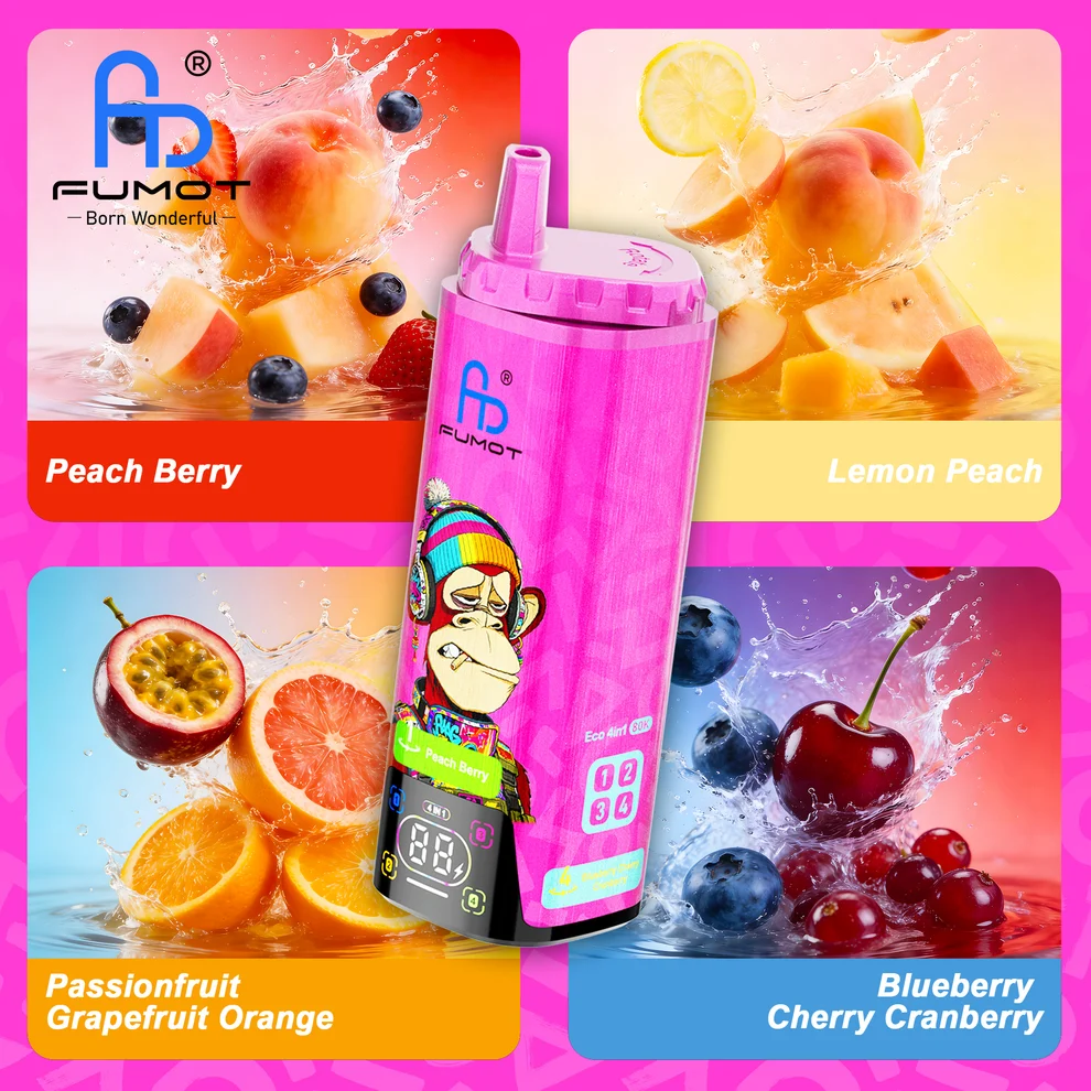 FUMOT 80K 4in1-Peach Berry&Lemon Peach&Passionfruit Grapefruit Orange&Blueberry Cherry Cranberry - Vaba Vaba